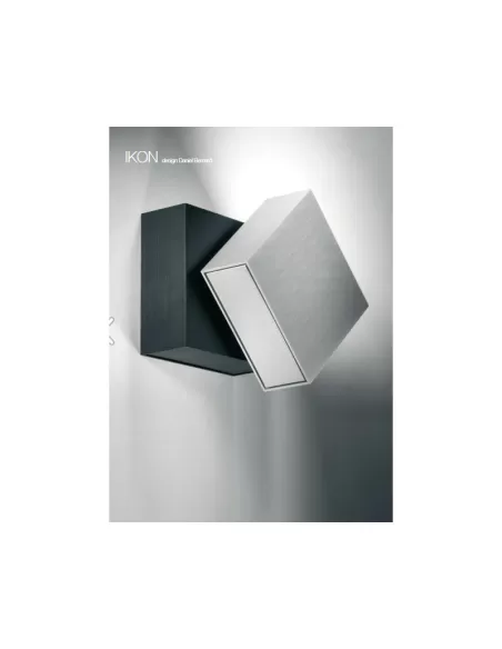 Lampe murale réglable Targetti 1v7595 ikon hqi 70w anodisée